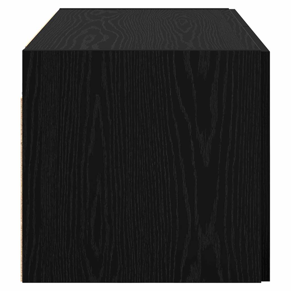 vidaXL Wandschrank Wandmontiert Schwarz Eichen-Optik 80 x 42,5 x 40 cm