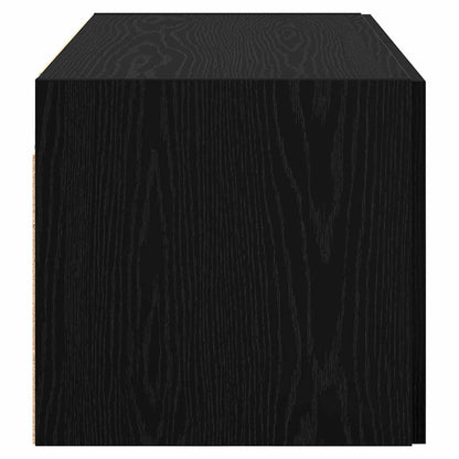 vidaXL Wandschrank Wandmontiert Schwarz Eichen-Optik 80 x 42,5 x 40 cm
