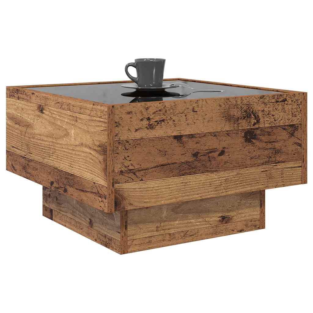 vidaXL Couchtisch Altholz 50 x 50 x 30 cm Holzwerkstoff