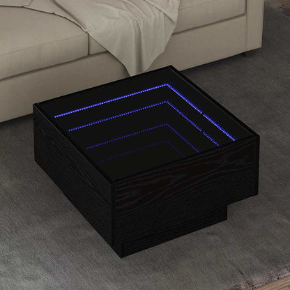 vidaXL Couchtisch Schwarz Eichen-Optik 50 x 50 x 30 cm Holzwerkstoff
