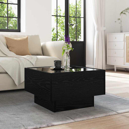 vidaXL Couchtisch Schwarz Eichen-Optik 50 x 50 x 30 cm Holzwerkstoff