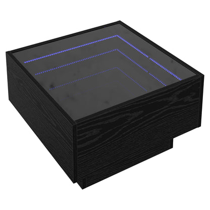 vidaXL Couchtisch Schwarz Eichen-Optik 50 x 50 x 30 cm Holzwerkstoff