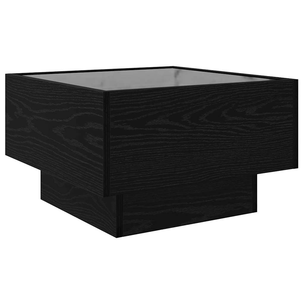 vidaXL Couchtisch Schwarz Eichen-Optik 50 x 50 x 30 cm Holzwerkstoff