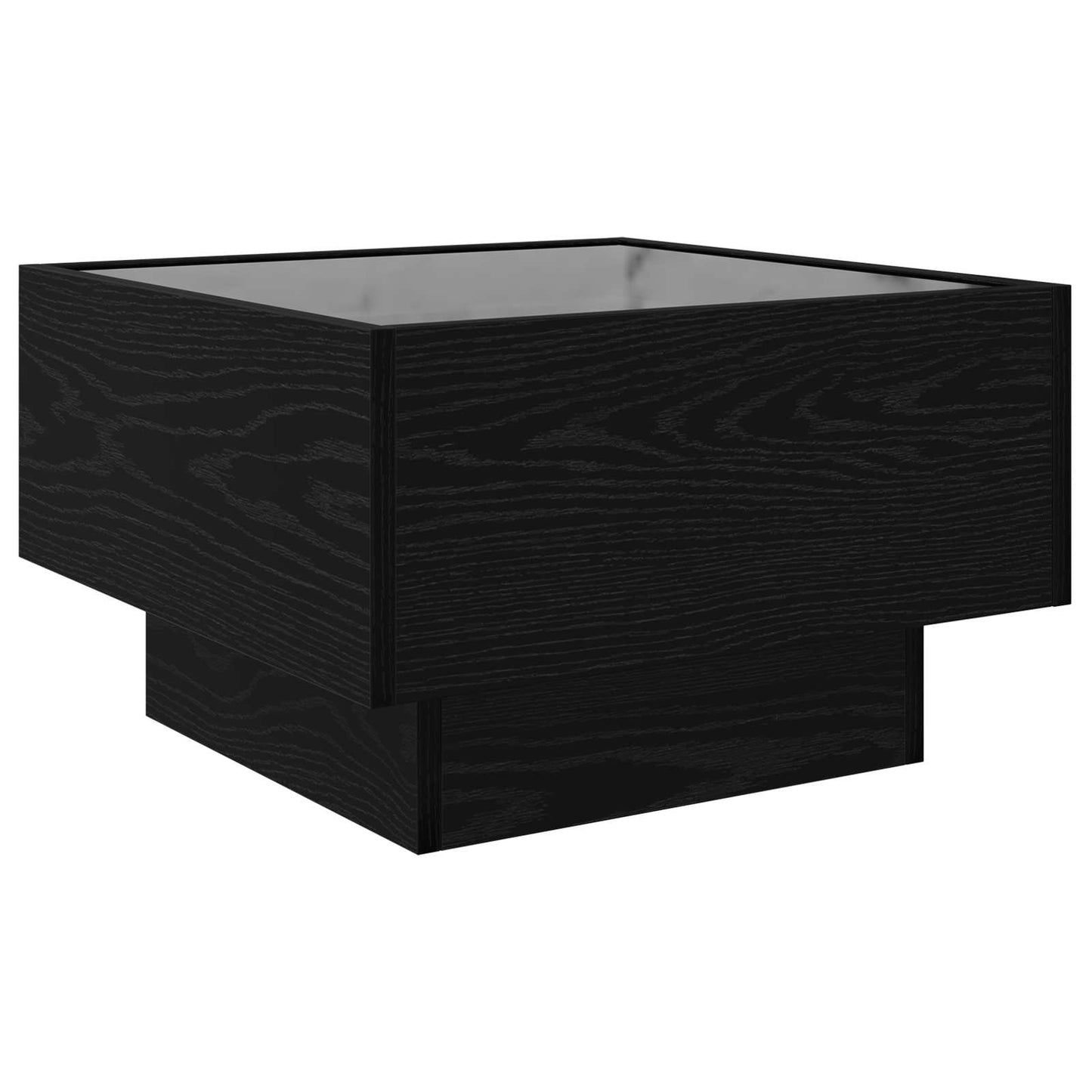 vidaXL Couchtisch Schwarz Eichen-Optik 50 x 50 x 30 cm Holzwerkstoff