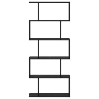Bücherregal Schwarz Eichen-Optik 70 x 24 x 161 cm Holzwerkstoff