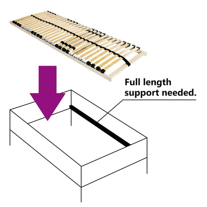 Bett-Lattenrost Braun 100 x 190 cm Massivholz Buche