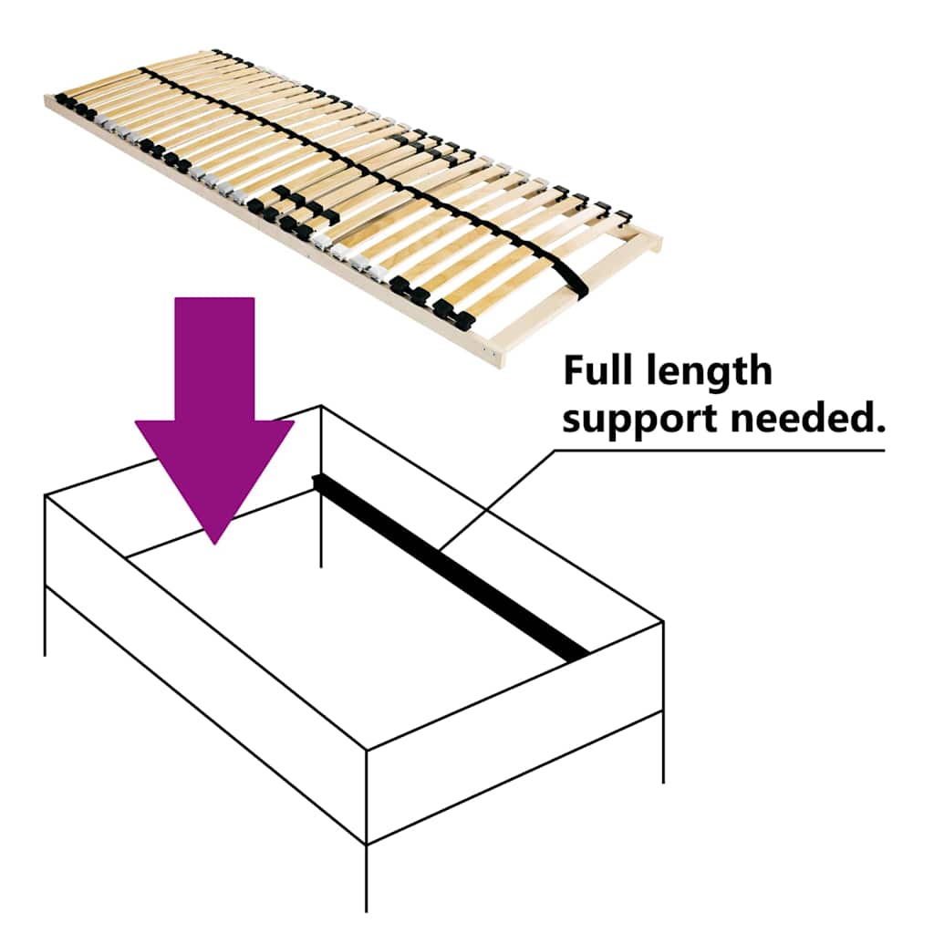 Bett-Lattenrost Braun 140 x 190 cm Massivholz Buche