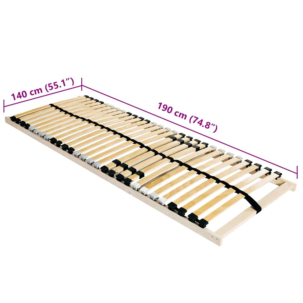 Bett-Lattenrost Braun 140 x 190 cm Massivholz Buche