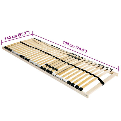 Bett-Lattenrost Braun 140 x 190 cm Massivholz Buche