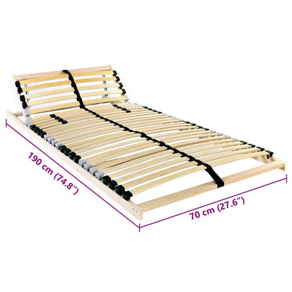vidaXL Bett-Lattenrost Braun 70 x 190 cm Massivholz Buche
