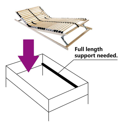 Bett-Lattenrost Braun 90 x 190 cm Massivholz Buche