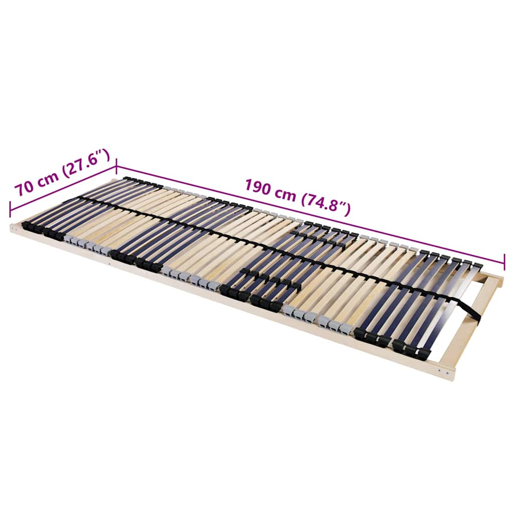 vidaXL Bett-Lattenrost Braun 70 x 190 cm Massivholz Buche