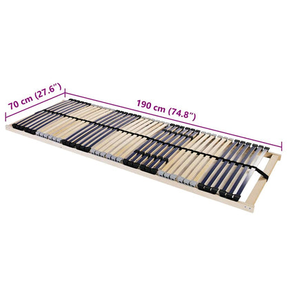 vidaXL Bett-Lattenrost Braun 70 x 190 cm Massivholz Buche