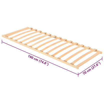 vidaXL Lattenrost Braun 70 x 190 cm Massives Buchenholz