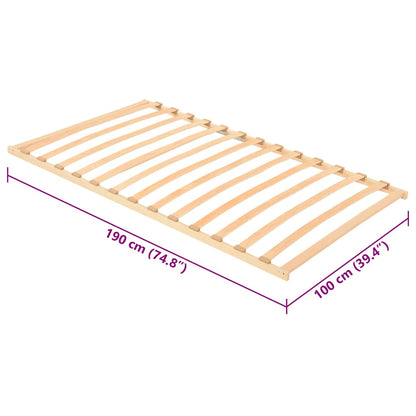 vidaXL Bett-Lattenrost Braun 100 x 190 cm Massivholz Buche