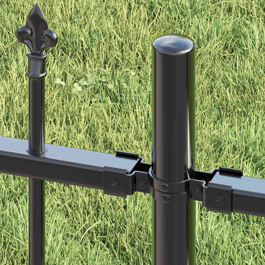 vidaXL Clôture de jardin Gris 240 x 190 cm Acier poudré