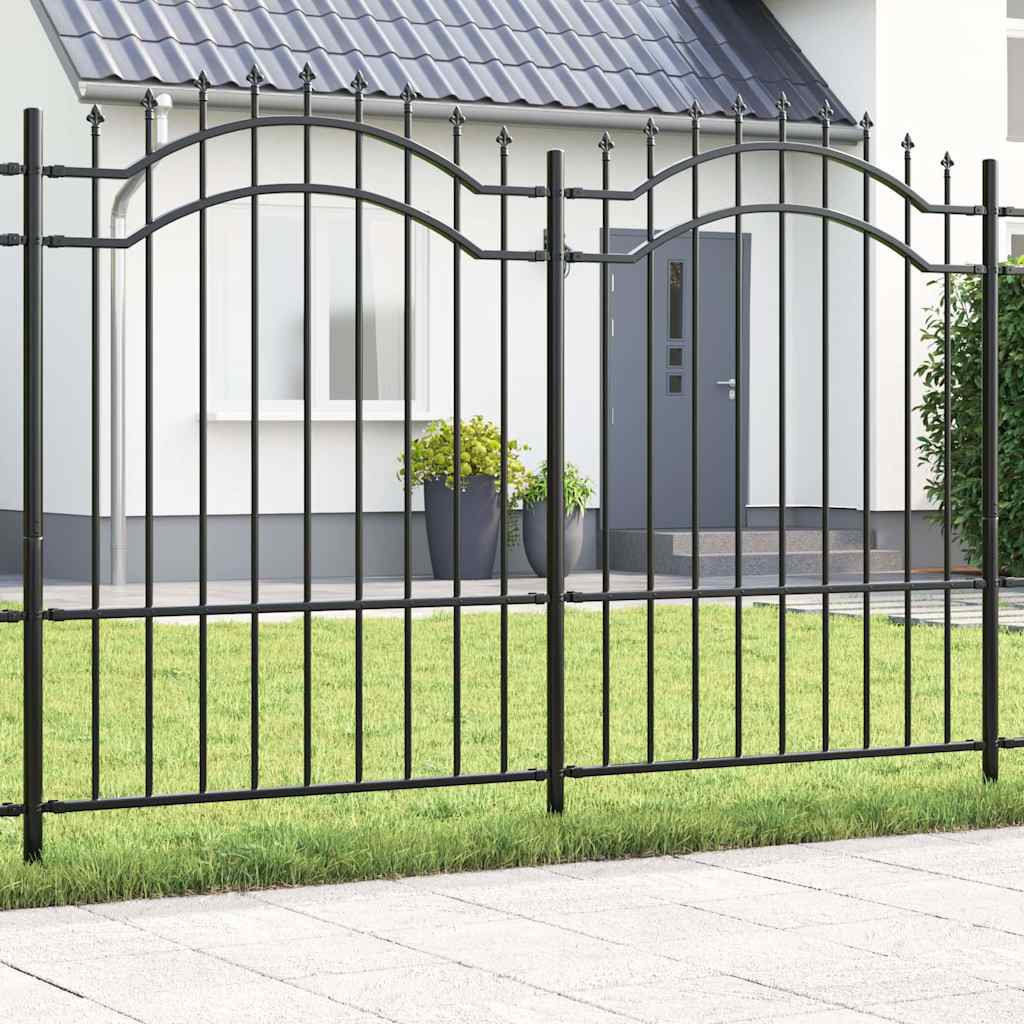 vidaXL Clôture de jardin Gris 240 x 190 cm Acier poudré