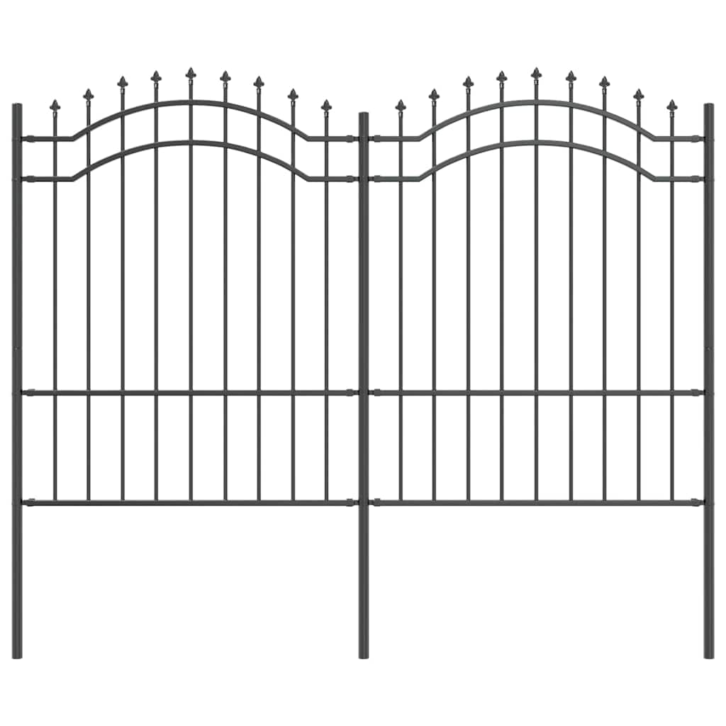 vidaXL Clôture de jardin Gris 240 x 190 cm Acier poudré