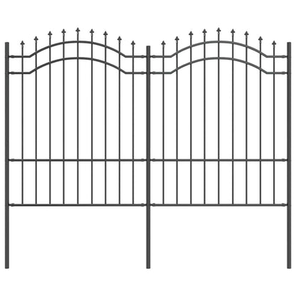 vidaXL Clôture de jardin Gris 240 x 190 cm Acier poudré
