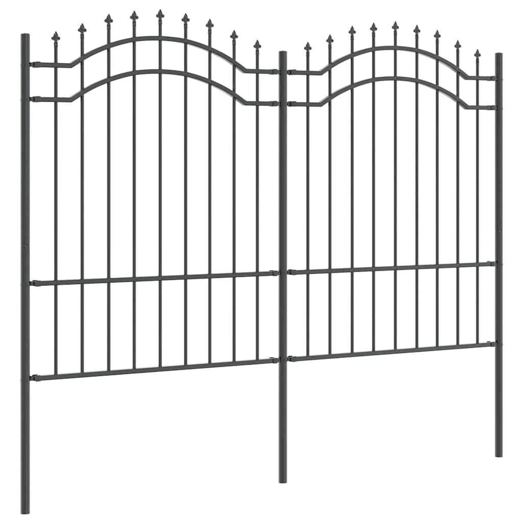 vidaXL Clôture de jardin Gris 240 x 190 cm Acier poudré