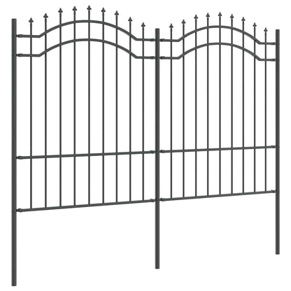 vidaXL Clôture de jardin Gris 240 x 190 cm Acier poudré