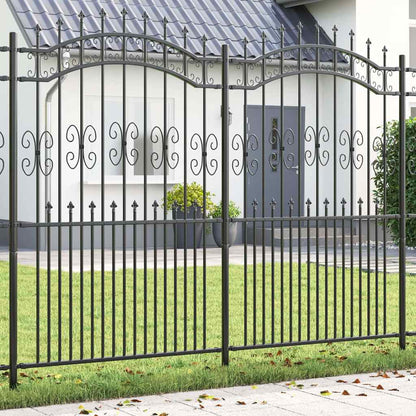 vidaXL Clôture de jardin Gris 240 x 228 cm Acier thermolaqué