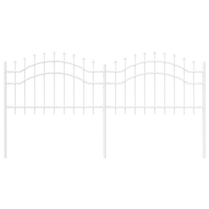 vidaXL Gartenzaun Weiß 240 x 115 cm Pulverbeschichteter Stahl