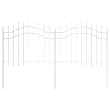 vidaXL Gartenzaun Weiß 240 x 140 cm Pulverbeschichteter Stahl