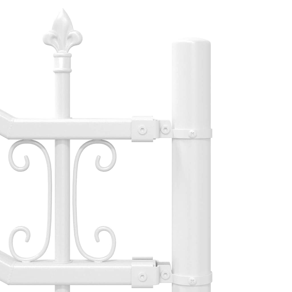 vidaXL Gartenzaun Weiß 240 x 228 cm Pulverbeschichteter Stahl