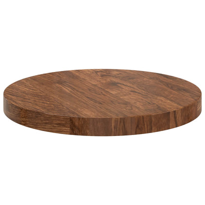 vidaXL Tischplatte Hellbraun Ø 30 x 2,5 cm Massivholz Eiche