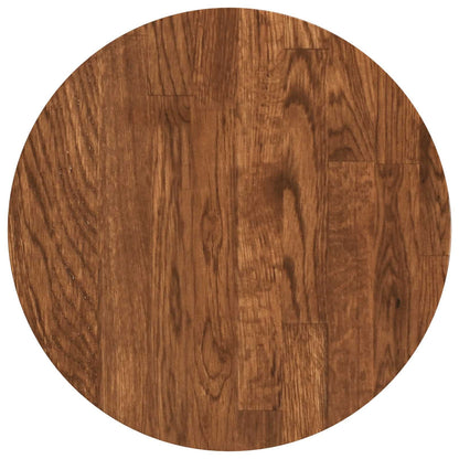 vidaXL Tischplatte Hellbraun Ø 30 x 2,5 cm Massivholz Eiche