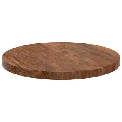 vidaXL Tischplatte Hellbraun Ø 40 x 2,5 cm Massivholz Eiche