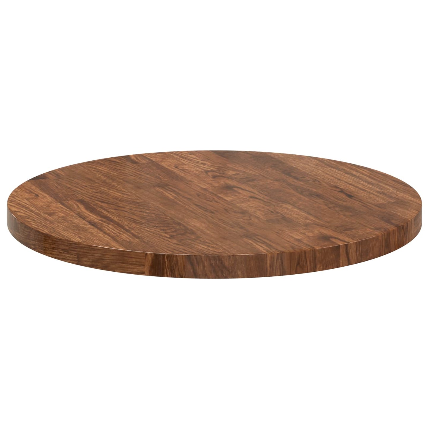 vidaXL Tischplatte Hellbraun Ø 50 x 2,5 cm Massivholz Eiche