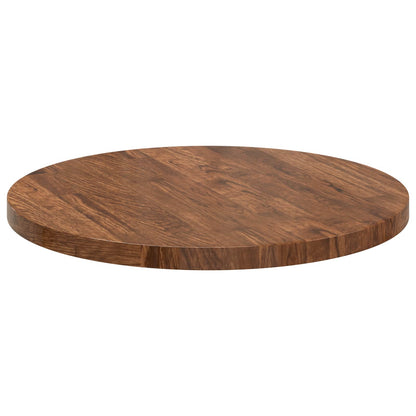 vidaXL Tischplatte Hellbraun Ø 50 x 2,5 cm Massivholz Eiche