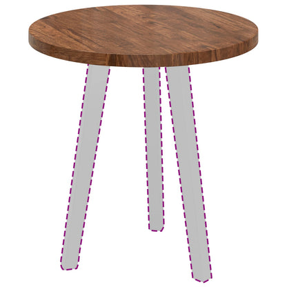 vidaXL Tischplatte Hellbraun Ø 50 x 2,5 cm Massivholz Eiche