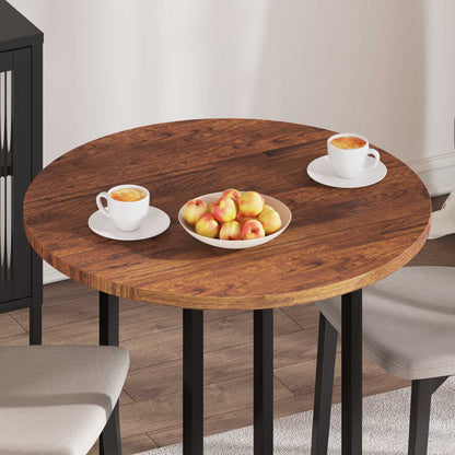 vidaXL Tischplatte Hellbraun Ø 80 x 2,5 cm Massivholz Eiche