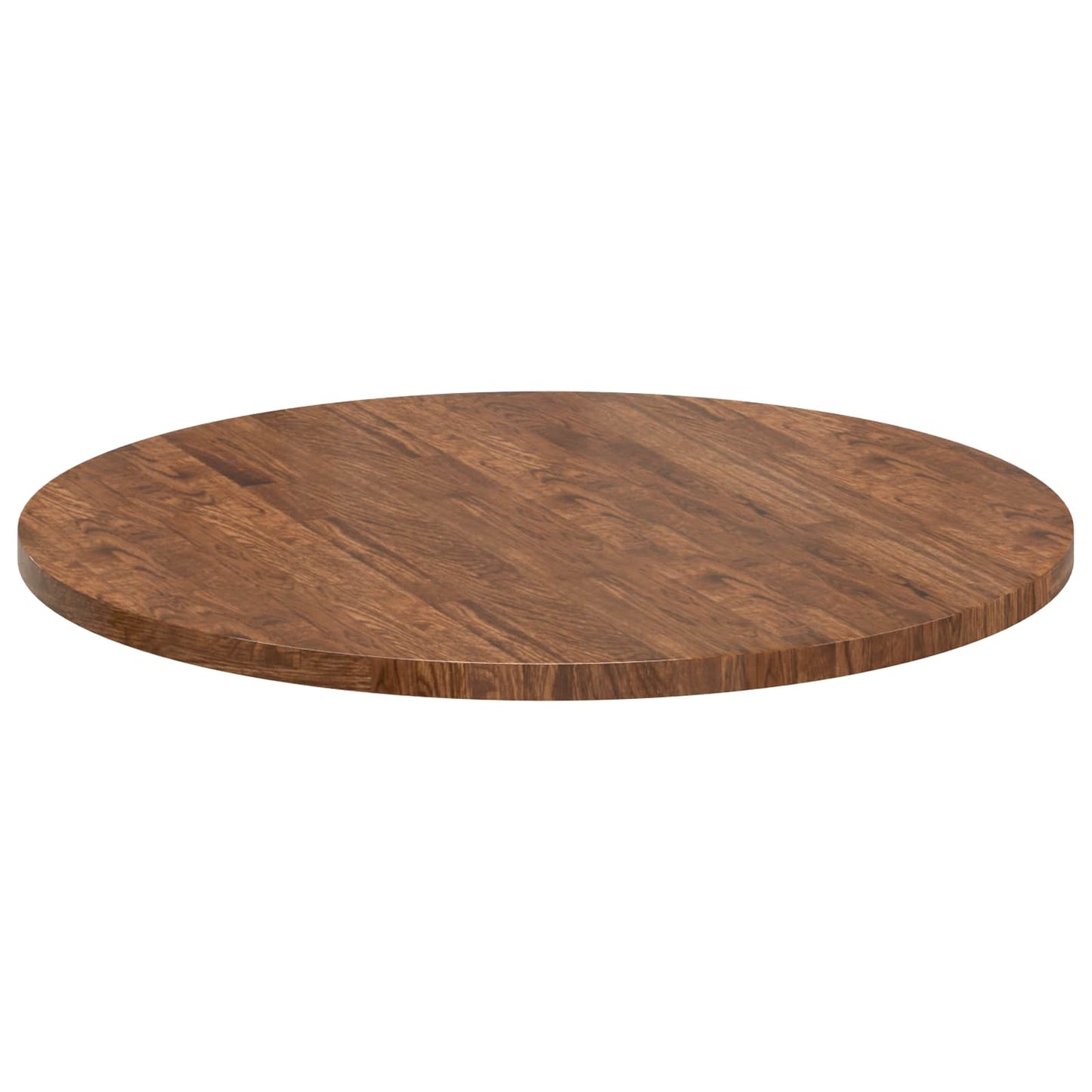 vidaXL Tischplatte Hellbraun Ø 80 x 2,5 cm Massivholz Eiche