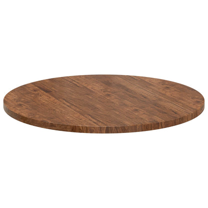 vidaXL Tischplatte Hellbraun Ø 80 x 2,5 cm Massivholz Eiche