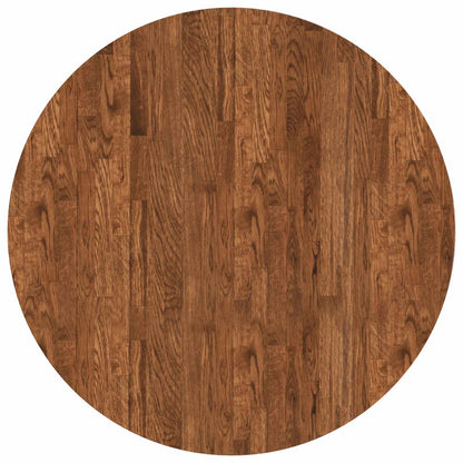 vidaXL Tischplatte Hellbraun Ø 80 x 2,5 cm Massivholz Eiche