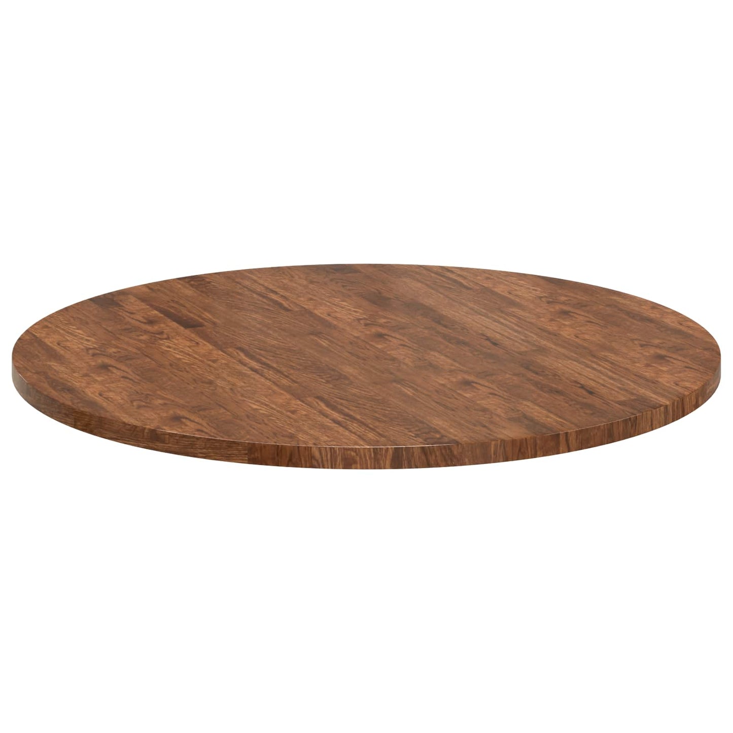 vidaXL Tischplatte Hellbraun Ø 90 x 2,5 cm Massivholz Eiche