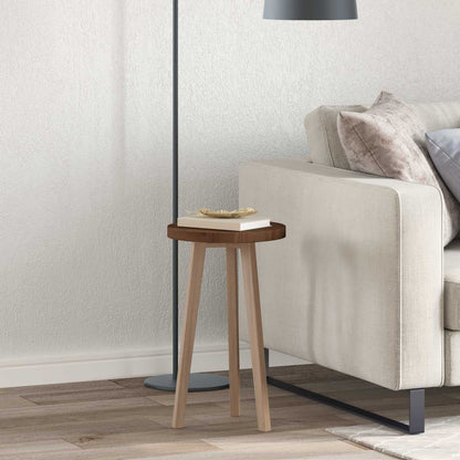 vidaXL Tischplatte Dunkelbraun Ø 30 x 2,5 cm Massivholz Eiche
