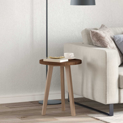 vidaXL Tischplatte Dunkelbraun Ø 40 x 2,5 cm Massivholz Eiche