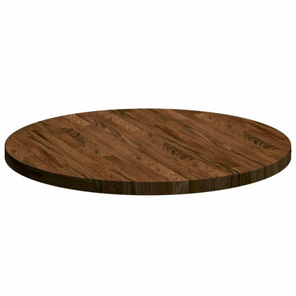 vidaXL Tischplatte Dunkelbraun Ø 60 x 2,5 cm Massivholz Eiche