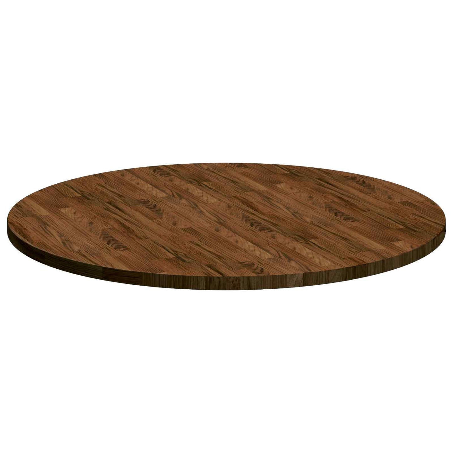 vidaXL Tischplatte Dunkelbraun Ø 90 x 2,5 cm Massivholz Eiche