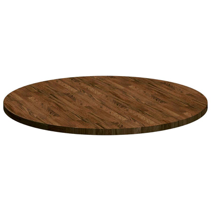 vidaXL Tischplatte Dunkelbraun Ø 90 x 2,5 cm Massivholz Eiche