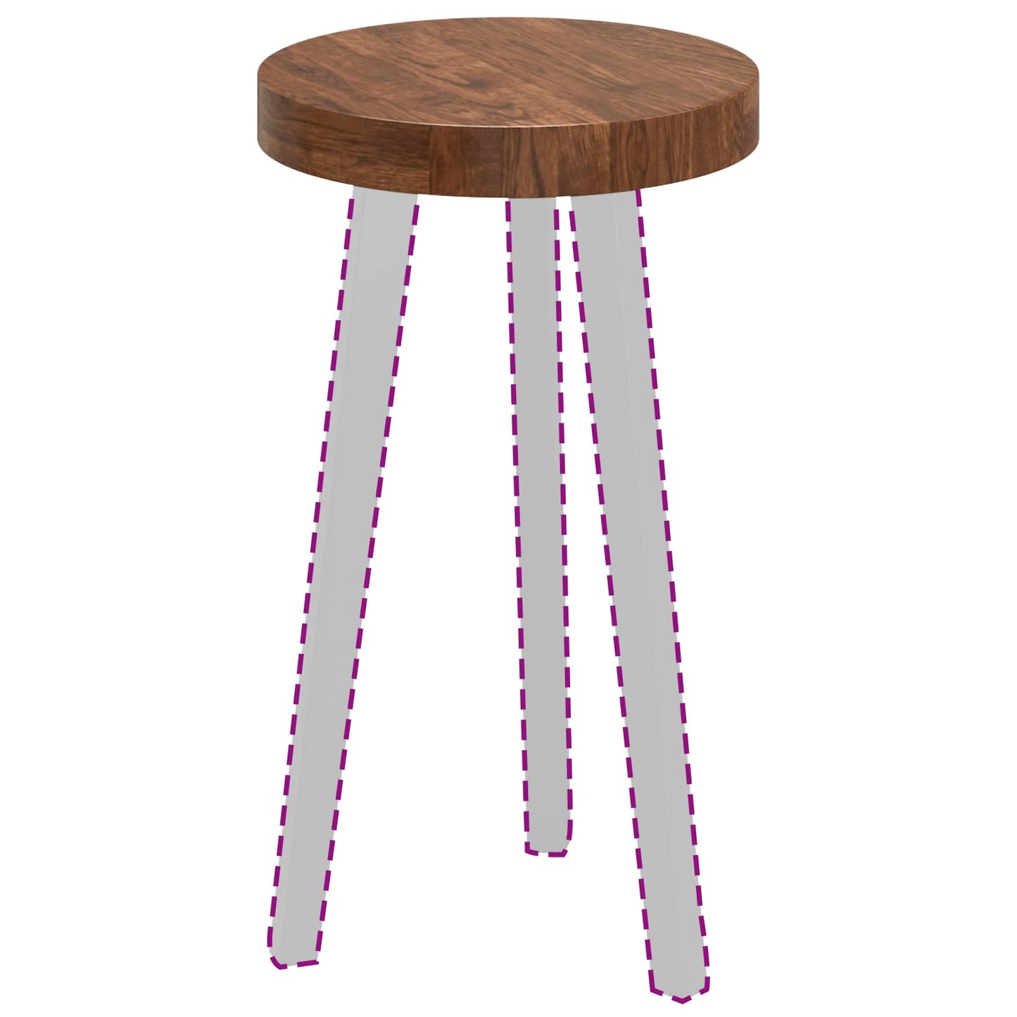 Tischplatte Hellbraun Ø 30 x 4 cm Massivholz Eiche