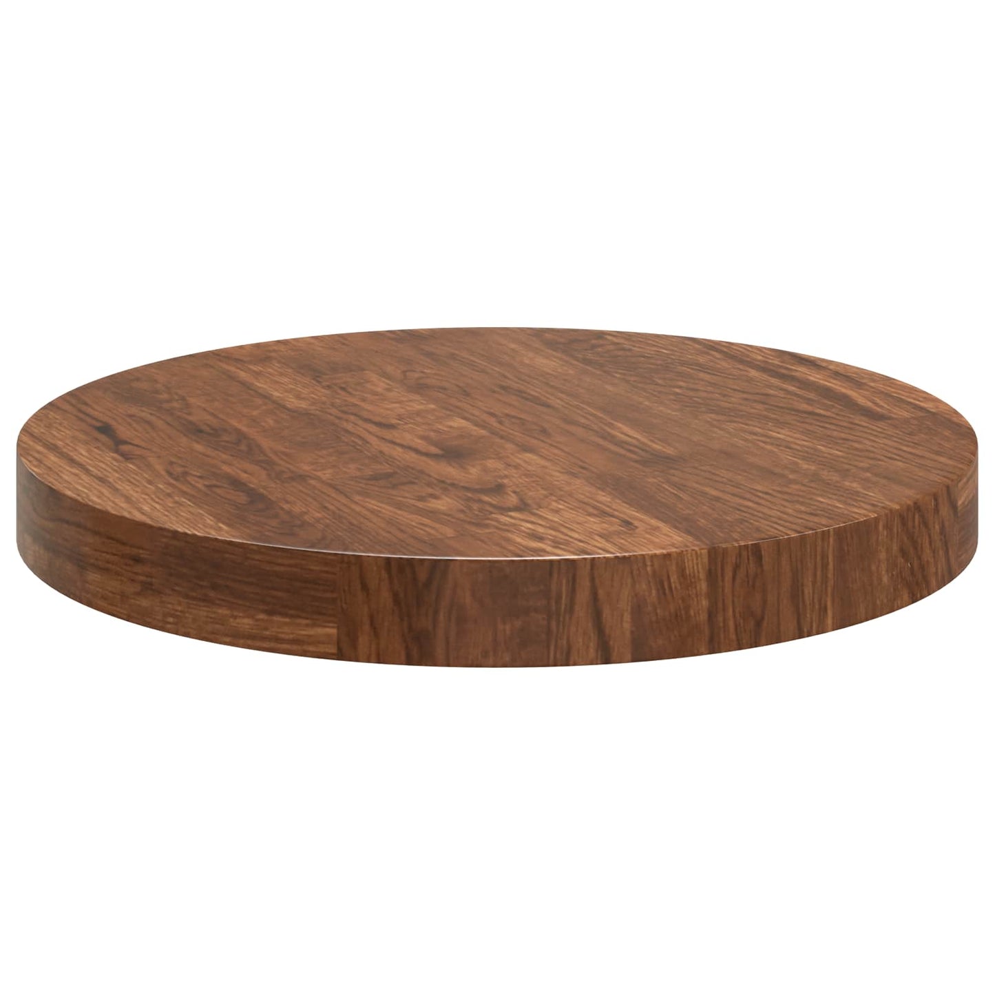 vidaXL Tischplatte Hellbraun Ø 40 x 4 cm Massivholz Eiche