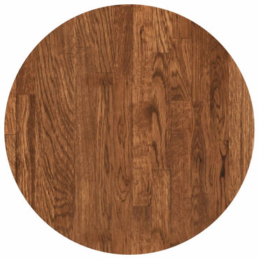 vidaXL Tischplatte Hellbraun Ø 40 x 4 cm Massivholz Eiche