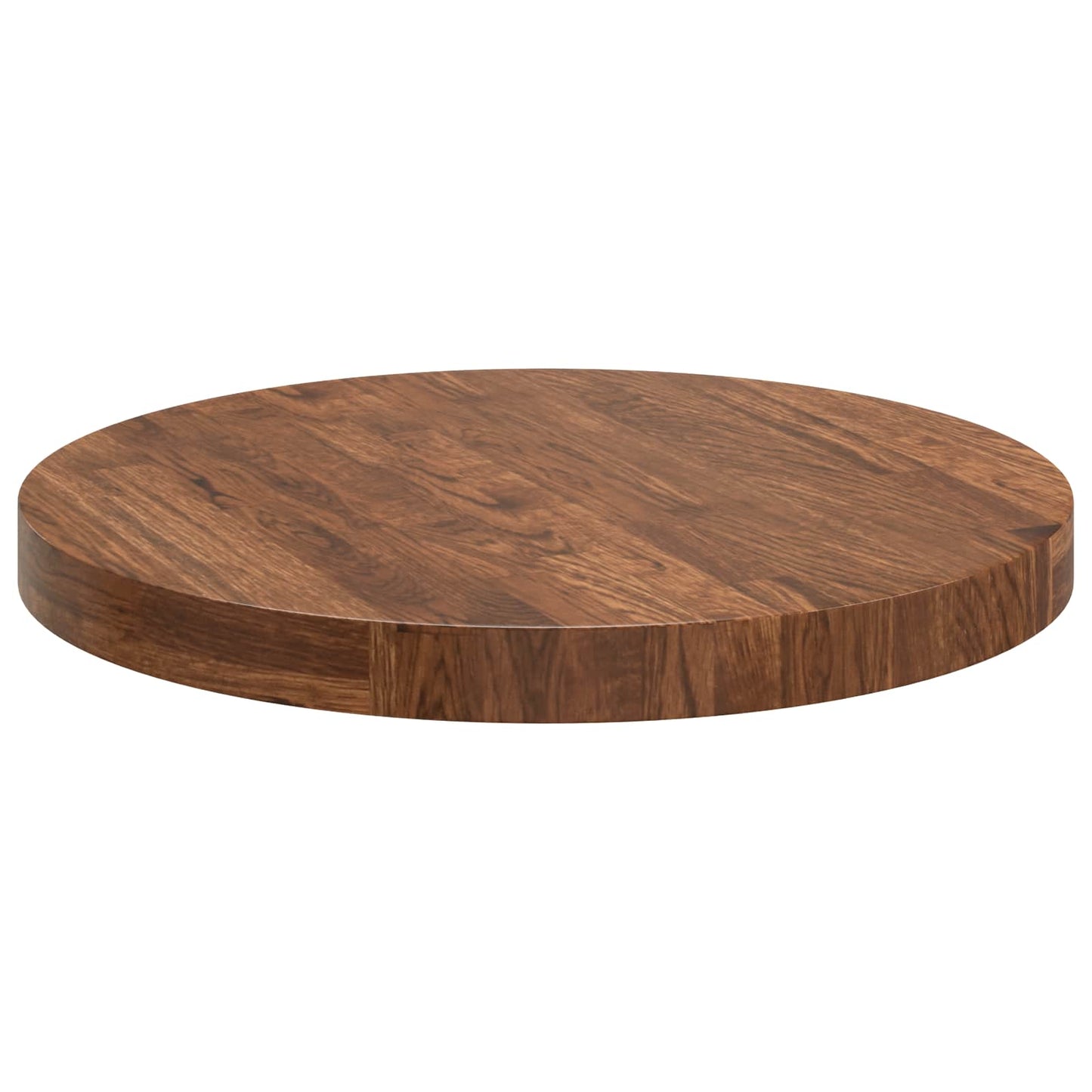 vidaXL Tischplatte Hellbraun Ø 50 x 4 cm Massivholz Eiche