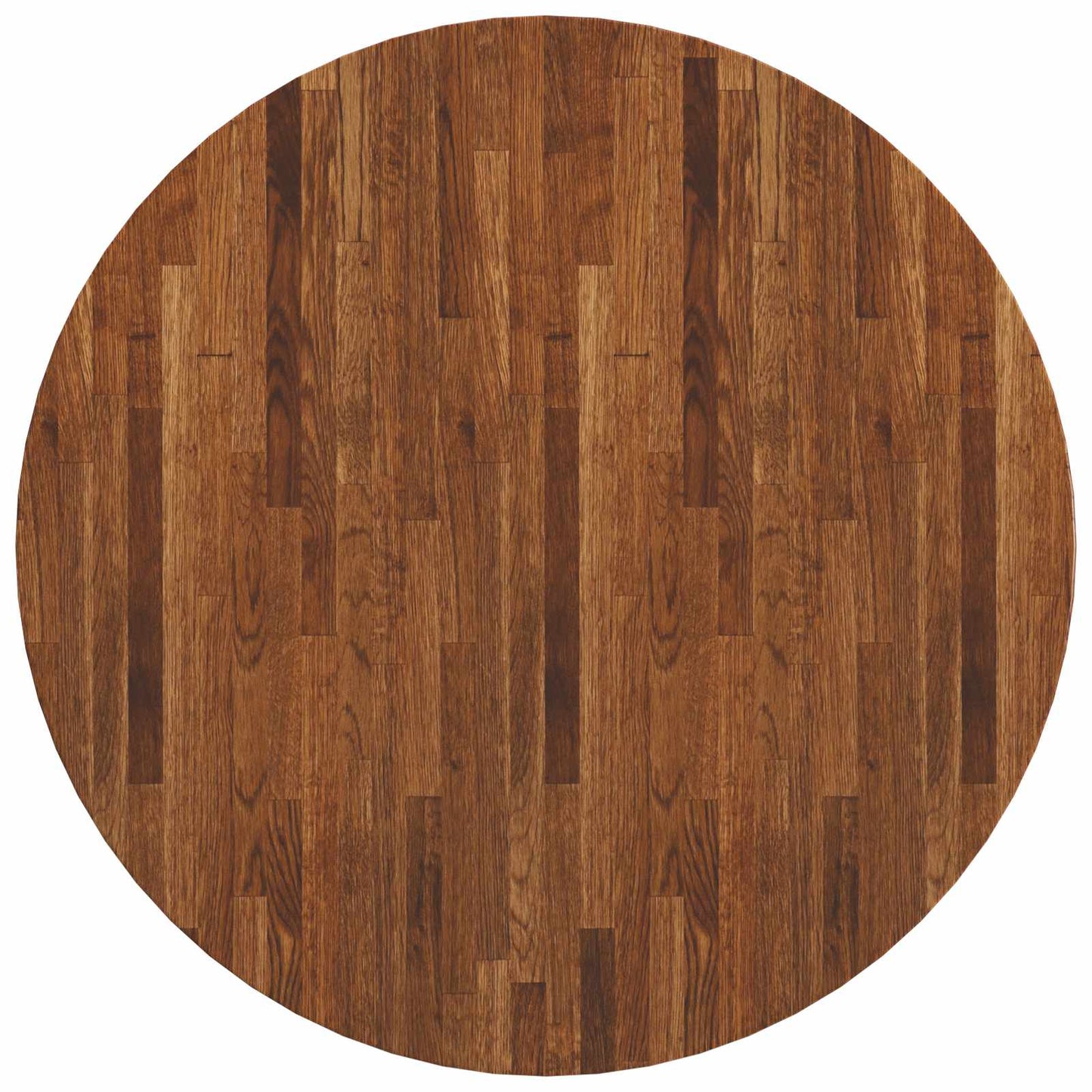 vidaXL Tischplatte Hellbraun Ø 80 x 4 cm Massivholz Eiche